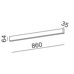 RAFTER 86 LED 3000K kinkiet czarny struktura 	20227-M930-D9-00-12